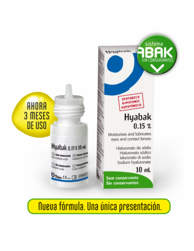 Hyabak UD Solución Oftálmica para Ojos Secos 10 Viales Monodosis