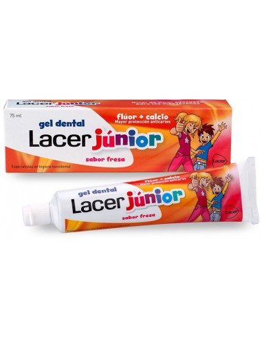 Gel dental Lacer Junior sabor fresa 75ml
